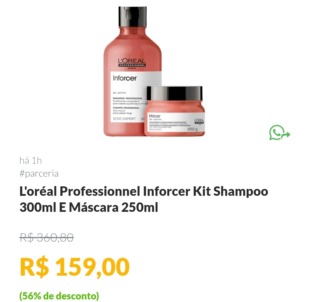 L'Oréal Inforcer Kit Shampoo + Máscara