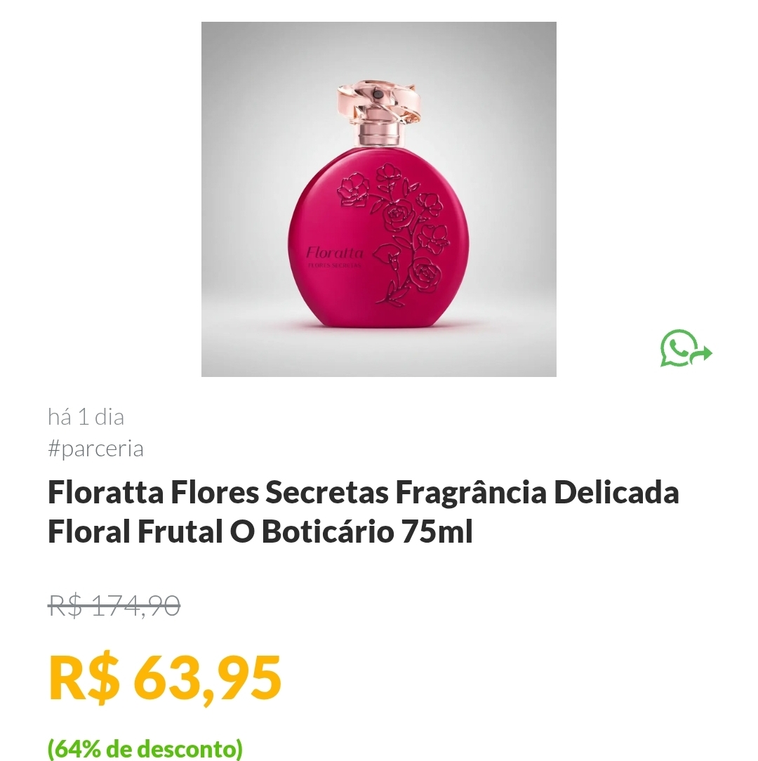 Floratta Flores Secretas O Boticário 75ml