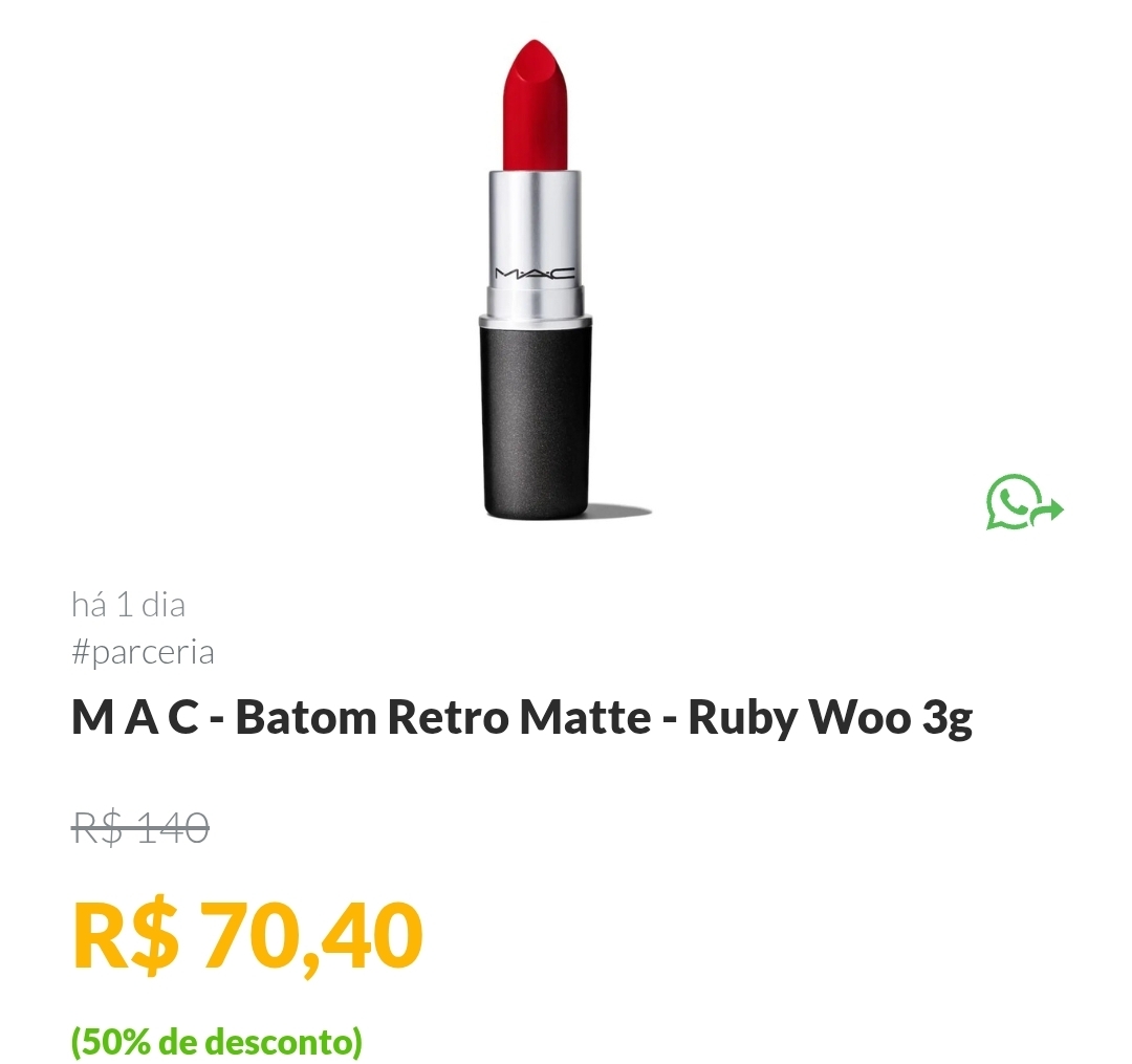 MAC Batom Retro Matte - Ruby Woo 3g